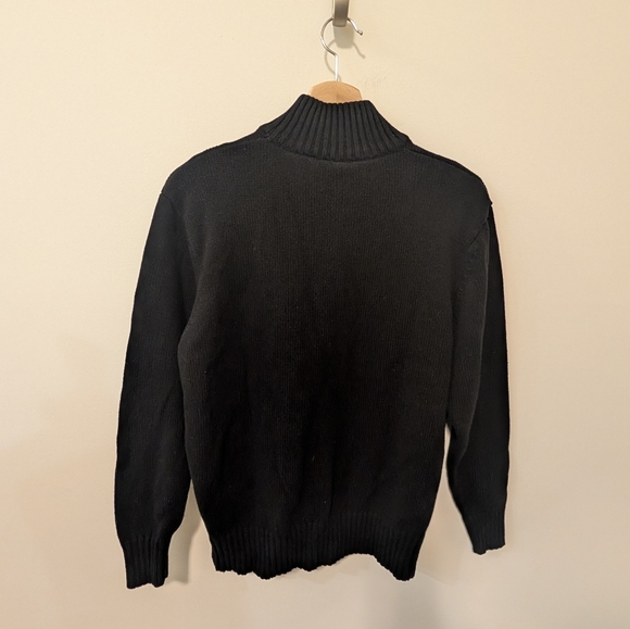 Purdue Men's Black and Gray Embroidered Logo Button Up Cotton Sweater Size Small - Picture 7 of 8